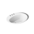 Product Image of 19-1/4" Oval Drop-In Bathroom Sink (White), K-2905-4-0