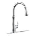 Product Image of Touchless Pull-Down Kitchen Sink Faucet w/ Three-Function Sprayhead (Polished Chrome), K-29108-CP