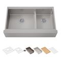 Product Image of Strive Smart Divide 35-1/2" Undermount Double-Bowl Farmhouse Workstation Kitchen Sink (Stainless Steel), K-33658-PC-NA