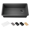Product Image of Billings 32-1/2" Undermount Single-Bowl Workstation Kitchen Sink (Matte Graphite), K-33710-PC-CM7