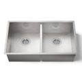 Product Image of 32" Undermount Double-Bowl Kitchen Sink (Stainless Steel), K-3820-NA