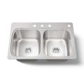 Product Image of 33" Top-Mount Double-Bowl Kitchen Sink (Stainless Steel), K-5267-4-NA