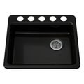 Product Image of Riverby 25" Undermount Single-Bowl Kitchen Sink (Black), K-5479-5U-7