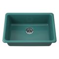 Product Image of Iron/Tones 27" Top-/Undermount Single-Bowl Kitchen Sink (Teal), K-5708-17