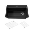 Product Image of Riverby 33" Top-Mount Single-Bowl Kitchen Sink (Black), K-5871-1A1-7