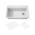 Product Image of Riverby 33" Top-Mount Single-Bowl Kitchen Sink (White), K-5871-3A1-0