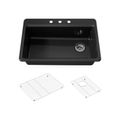 Product Image of Riverby 33" Top-Mount Single-Bowl Kitchen Sink (Black), K-5871-3A1-7