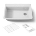 Product Image of 33" Top-Mount Single-Bowl Workstation Kitchen Sink (White), K-5871-3A2-0