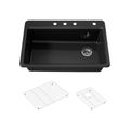 Product Image of Riverby 33" Top-Mount Single-Bowl Kitchen Sink (Black), K-5871-4A1-7