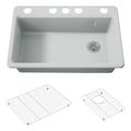 Product Image of Riverby 33" Undermount Single-Bowl Kitchen Sink (Ice Grey), K-5871-5UA1-95