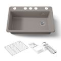Product Image of 33" Undermount Single-Bowl Workstation Kitchen Sink (Truffle), K-5871-5UA3-TRF