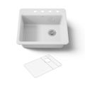 Product Image of 25" Top-Mount Single-Bowl Kitchen Sink (White), K-5872-4A1-0