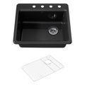 Product Image of Riverby 25" Top-Mount Single-Bowl Kitchen Sink (Black), K-5872-4A1-7