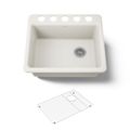 Product Image of 25" Undermount Single-Bowl Kitchen Sink (Biscuit), K-5872-5UA1-96