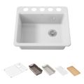 Product Image of Riverby 25" Undermount Single-Bowl Workstation Kitchen Sink (White), K-5872-5UPC-0