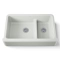 Product Image of Smart Divide 35-3/4" Undermount Double-Bowl Farmhouse Kitchen Sink (Sea Salt), K-6427-FF
