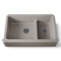 Product Image of Smart Divide 35-3/4" Undermount Double-Bowl Farmhouse Kitchen Sink (Truffle), K-6427-TRF