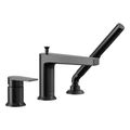Product Image of Taut Deck-Mount Bath Faucet w/ Handshower (Matte Black), K-74032-4-BL