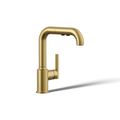 Product Image of Pull-Out Kitchen Sink Faucet w/ Three-Function Sprayhead (Vibrant Brushed Moderne Brass), K-7506-2MB