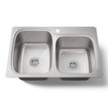 Product Image of 33" Top-/Undermount Double-Bowl Kitchen Sink (Stainless Steel), K-75791-1-NA