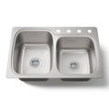 Product Image of 33" Top-/Undermount Double-Bowl Kitchen Sink (Stainless Steel), K-75791-4-NA
