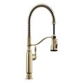 Product Image of Tournant Semi-Professional Kitchen Sink Faucet w/ Three-Function Sprayhead (Vibrant French Gold), K-77515-AF
