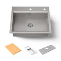 Product Image of 27" Top-/Undermount Single-Bowl Workstation Kitchen Sink (Stainless Steel), K-80086-2PC-NA