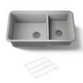 Product Image of 33-1/2" Undermount Double-Bowl Kitchen Sink (Matte Grey), K-8204-CM4