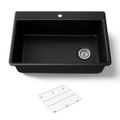 Product Image of 33" Top-/Undermount Single-Bowl Kitchen Sink (Matte Black), K-8437-1-CM1