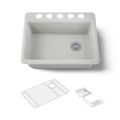 Product Image of 27" Undermount Single-Bowl Workstation Kitchen Sink (Sea Salt), K-8668-5UA2-FF