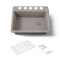Product Image of 27" Undermount Single-Bowl Workstation Kitchen Sink (Truffle), K-8668-5UA2-TRF