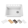 Product Image of Riverby 27" Undermount Single-Bowl Workstation Kitchen Sink (White), K-8668-5UPC-0