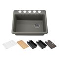 Product Image of Riverby 27" Undermount Single-Bowl Workstation Kitchen Sink (Thunder Grey), K-8668-5UPC-58