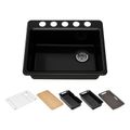 Product Image of Riverby 27" Undermount Single-Bowl Workstation Kitchen Sink (Black), K-8668-5UPC-7