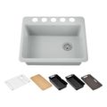 Product Image of Riverby 27" Undermount Single-Bowl Workstation Kitchen Sink (Ice Grey), K-8668-5UPC-95