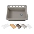 Product Image of Riverby 27" Undermount Single-Bowl Workstation Kitchen Sink (Truffle), K-8668-5UPC-TRF
