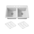 Product Image of Riverby 33" Top-Mount Double-Bowl Kitchen Sink (White), K-8679-3A1-0