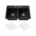 Product Image of Riverby 33" Top-Mount Double-Bowl Kitchen Sink (Black), K-8679-3A1-7