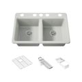 Product Image of Riverby 33" Undermount Double-Bowl Workstation Kitchen Sink (Sea Salt), K-8679-5UA3-FF
