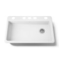 Product Image of 33" Undermount Single-Bowl Kitchen Sink (White)