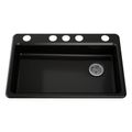 Product Image of Riverby 33" Undermount Single-Bowl Kitchen Sink (Black), K-8689-5U-7