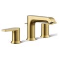 Product Image of Widespread Bathroom Sink Faucet, 1.2 GPM (Vibrant Brushed Moderne Brass), K-97093-4-2MB