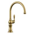 Product Image of Artifacts Single-Handle Kitchen Sink Faucet (Vibrant Brushed Moderne Brass), K-99263-2MB