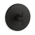 Product Image of Mastershower Temperature Control Valve Trim w/ Cross Handle (Matte Black)