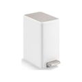 Product Image of 1-1/2-Gallon Step Trash Can (Stainless Steel + White), K-31319-STW