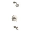 Product Image of Pitch Rite-Temp Bath And Shower Trim Kit, 2.5 Gpm (Vibrant Brushed Nickel), K-TS97074-4Y-BN