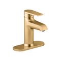 Product Image of Hint Single-Handle Bathroom Faucet, 1.2 Gpm (Vibrant Brushed Moderne Brass), K-37892-4-2MB