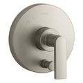 Product Image of Composed Rite-Temp Valve Trim w/ Push-Button Diverter And Lever Handle (Vibrant Brushed Nickel), K-T73117-4-BN