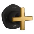 Product Image of Occasion Mastershower Volume Control Valve Trim w/ Cross Handle (Matte Black w/ Brushed Moderne Brass), K-T27041-3-BMB