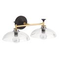 Product Image of Tone Two-Light Sconce (Black w/ Brass Trim), K-31769-SC02-BML
